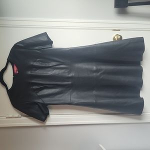 Faux Leather Dress